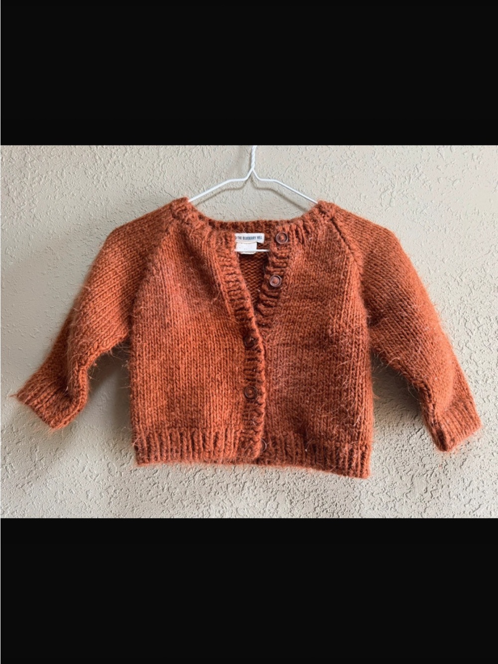 The Blueberry Hill Cozy Rust Knit Cardigan